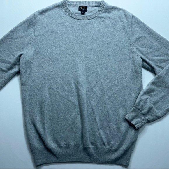 J. Crew Other - J.Crew 100% Cashmere Crewneck Sweater Mens Size Large Gray